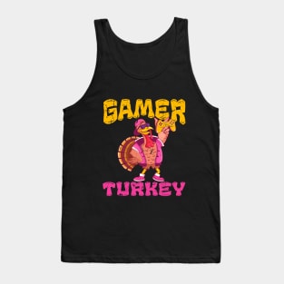 Turkey GAMER Funny Thanksgiving Tank Top